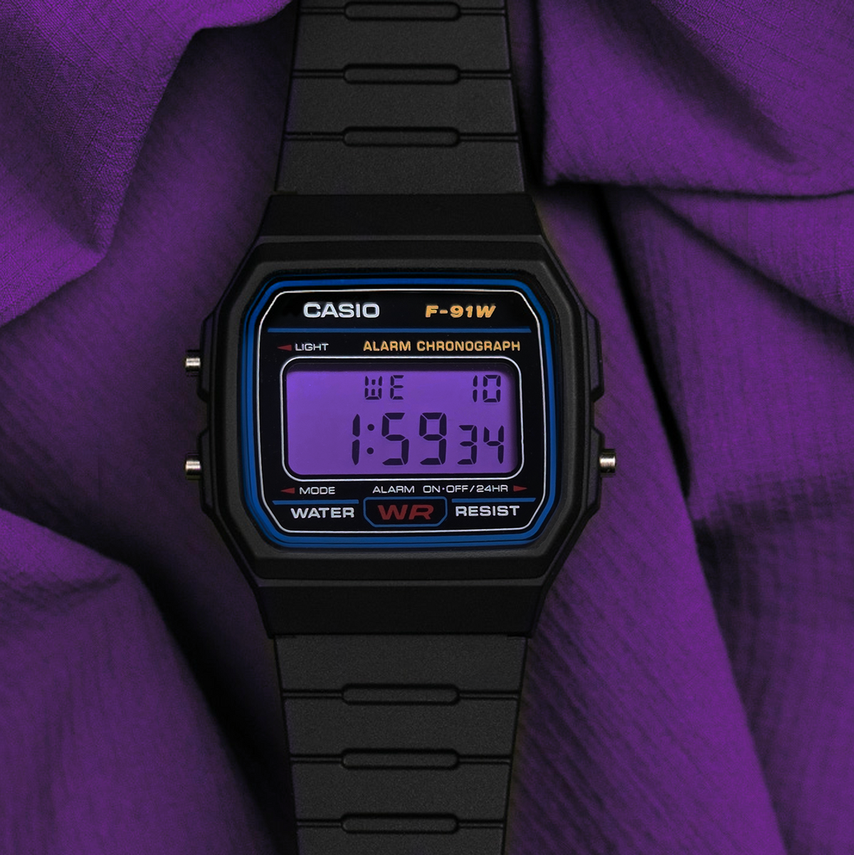 "Purple Rain" Casio F-91W-1