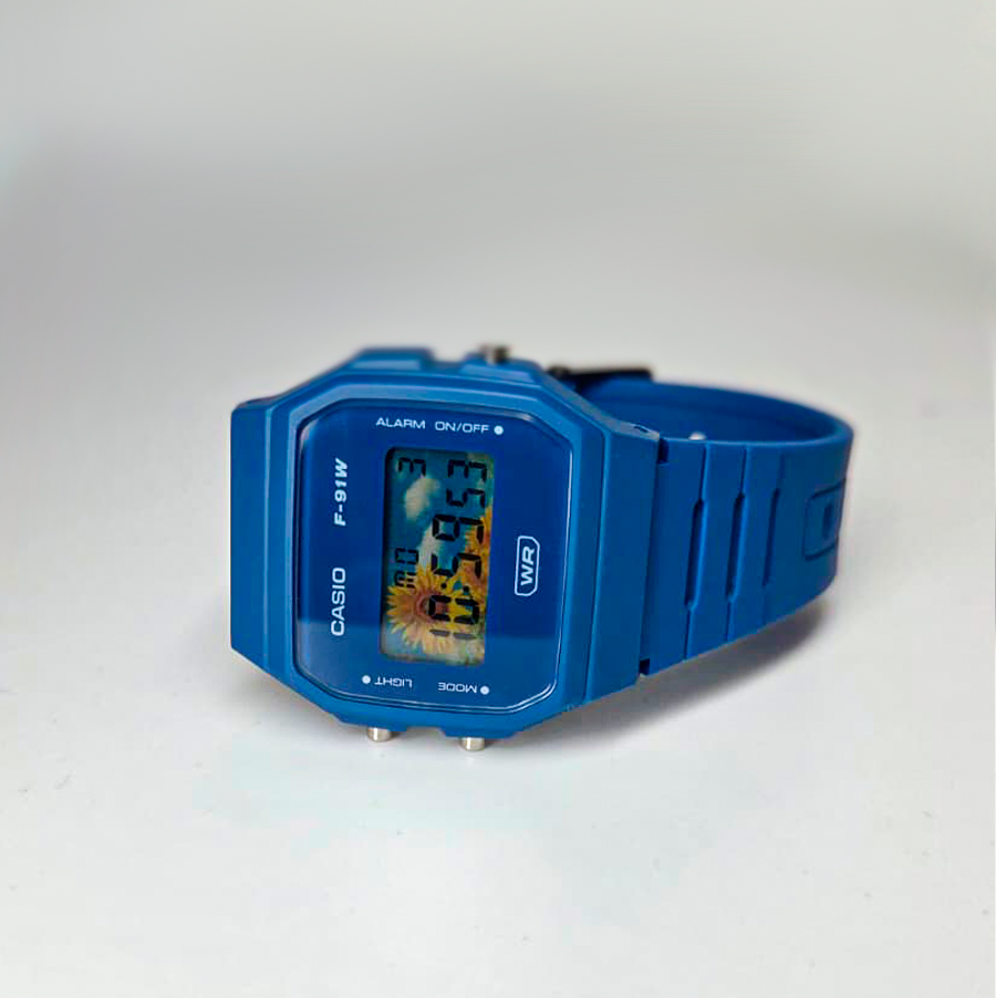 "Sunflower" Casio F-91WB-2A1