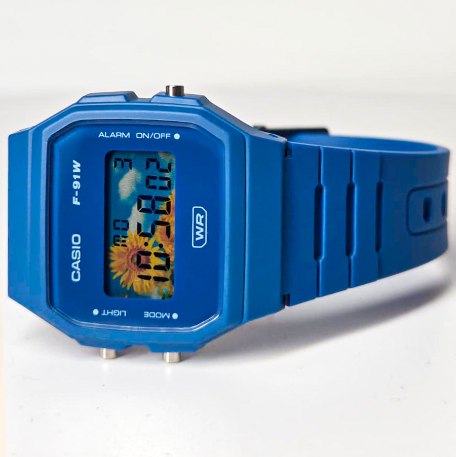 "Sunflower" Casio F-91WB-2A1
