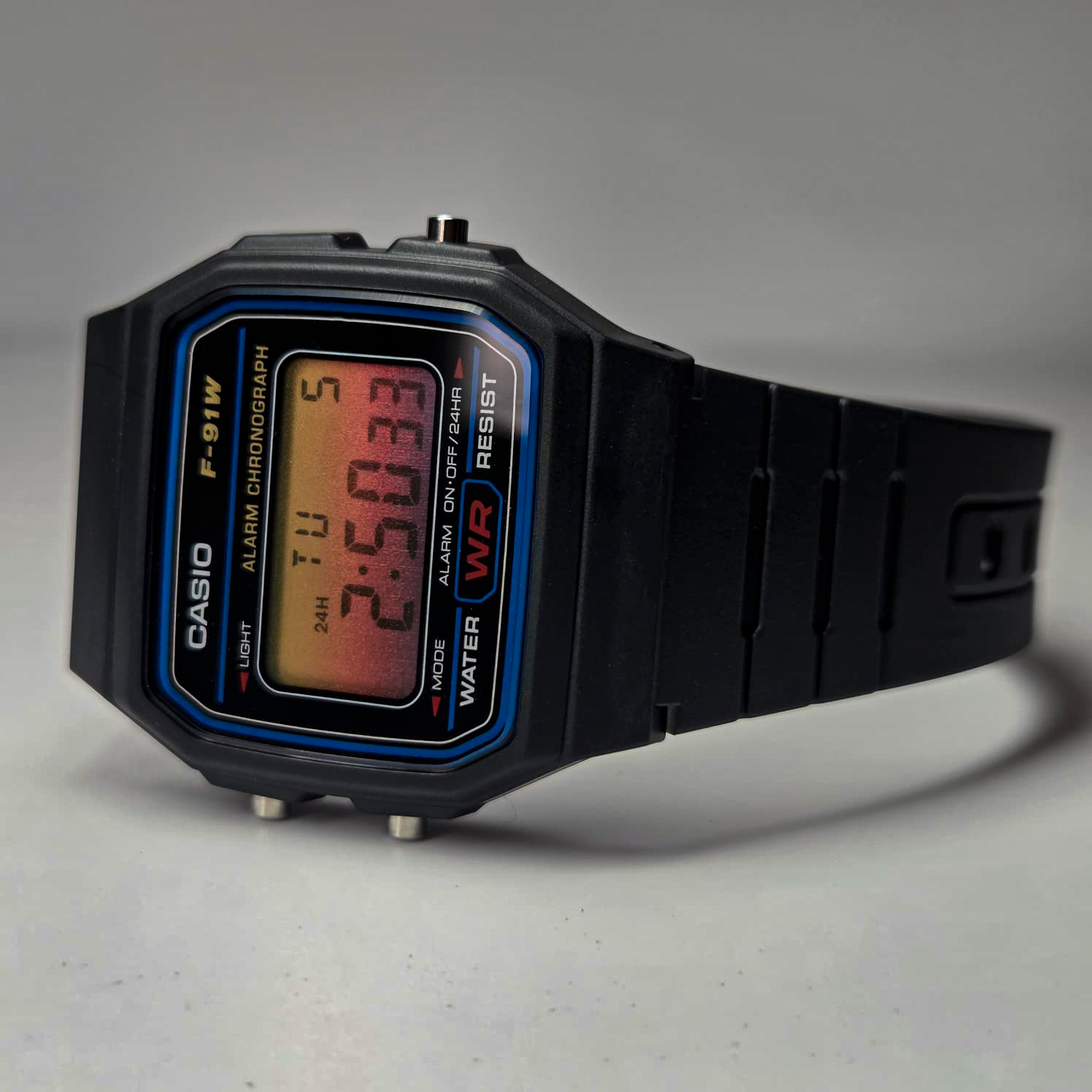 "Sunset” Casio F-91W-1