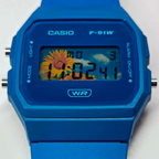 "Sunflower" Casio F-91WB-2A1