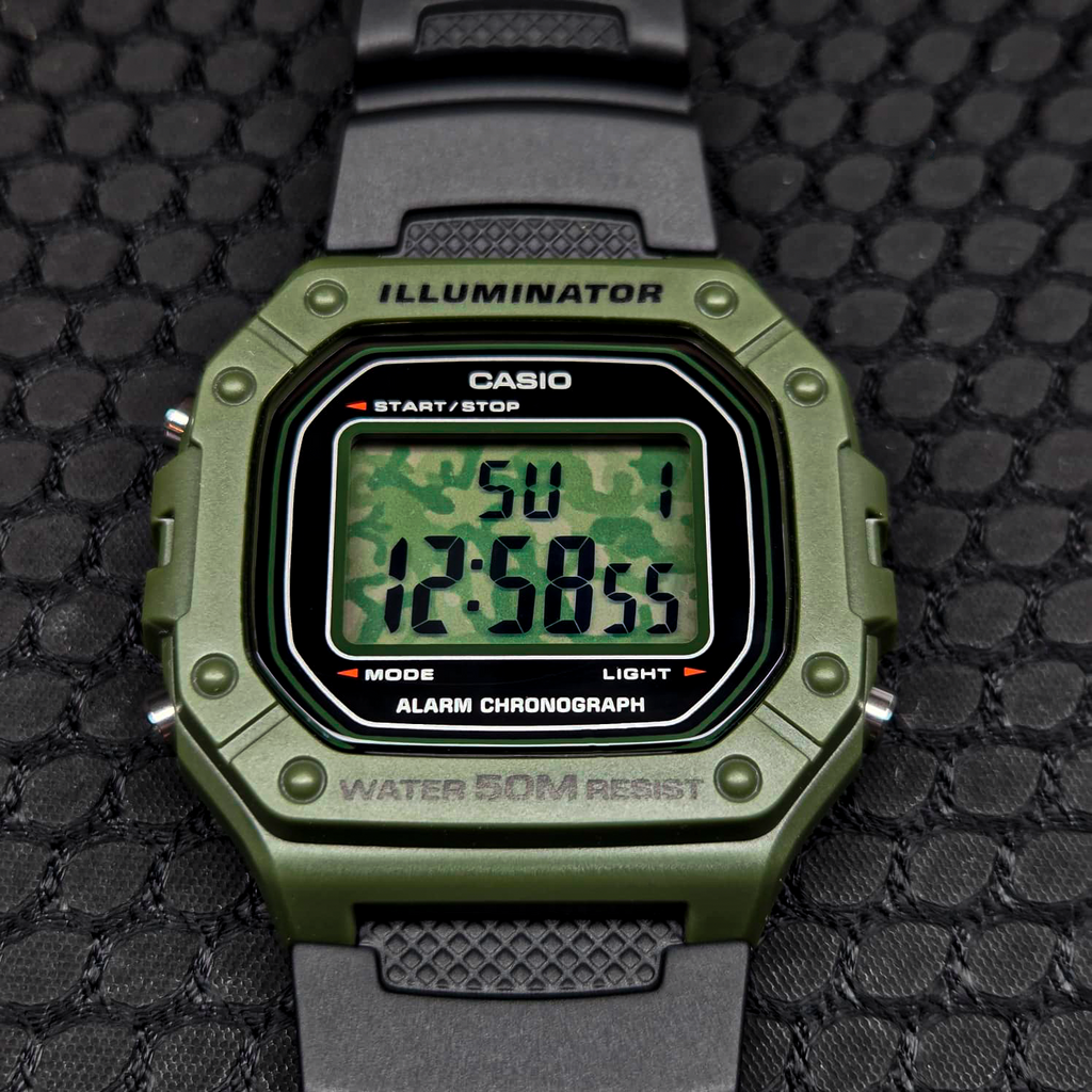 "Camo" Casio W-218H-1AV