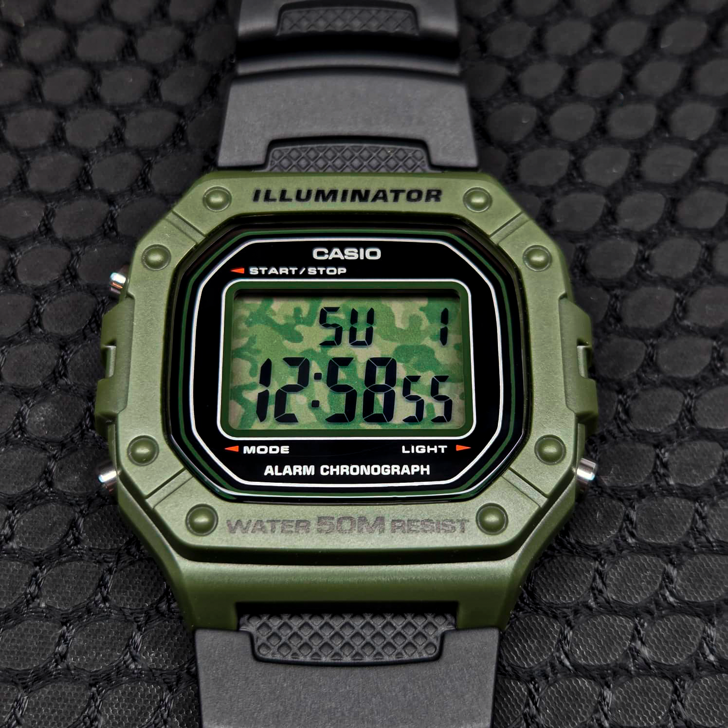 "Camo" Casio W-218H-1AV