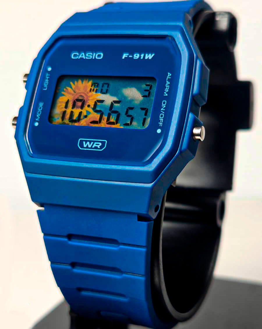 "Sunflower" Casio F-91WB-2A1