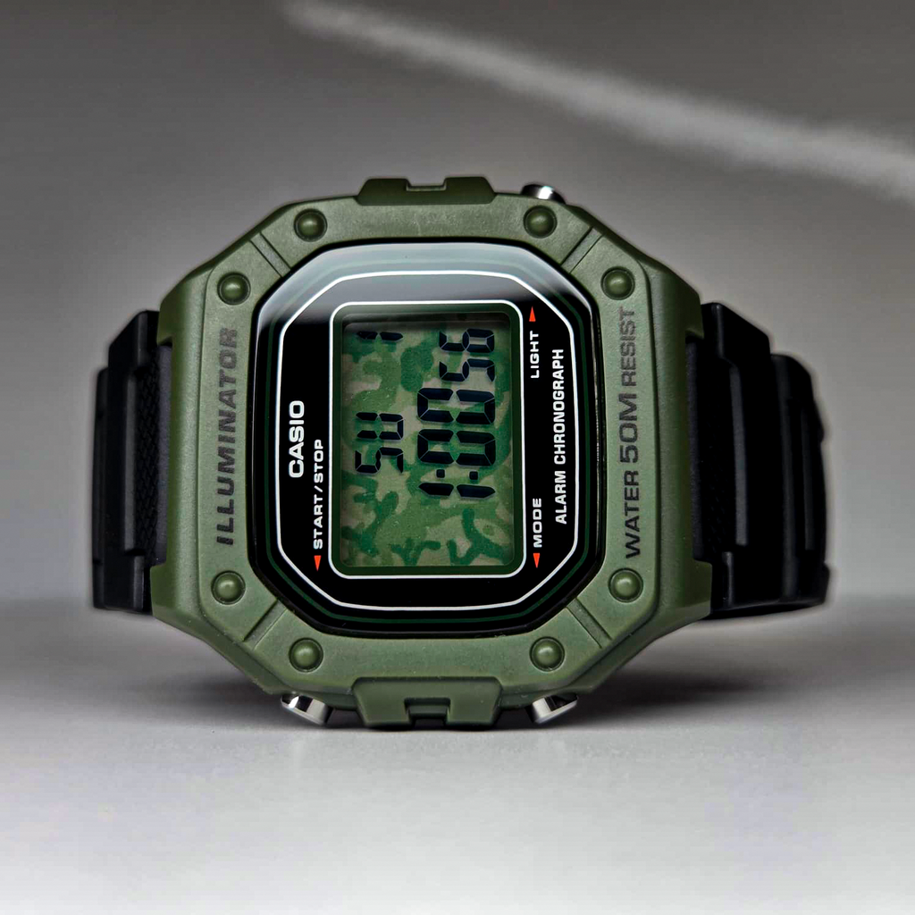 "Camo" Casio W-218H-1AV