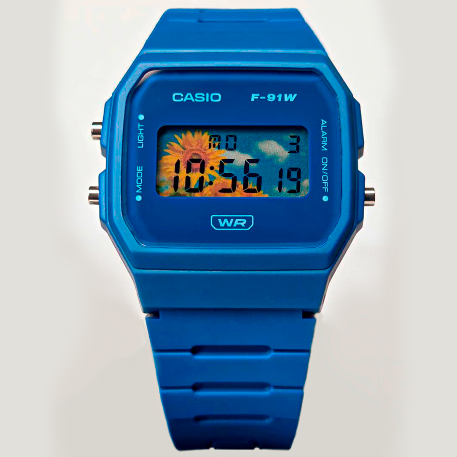 "Sunflower" Casio F-91WB-2A1