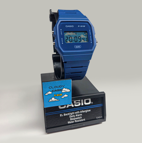 "Cloudy" Casio F-91WB-2A1