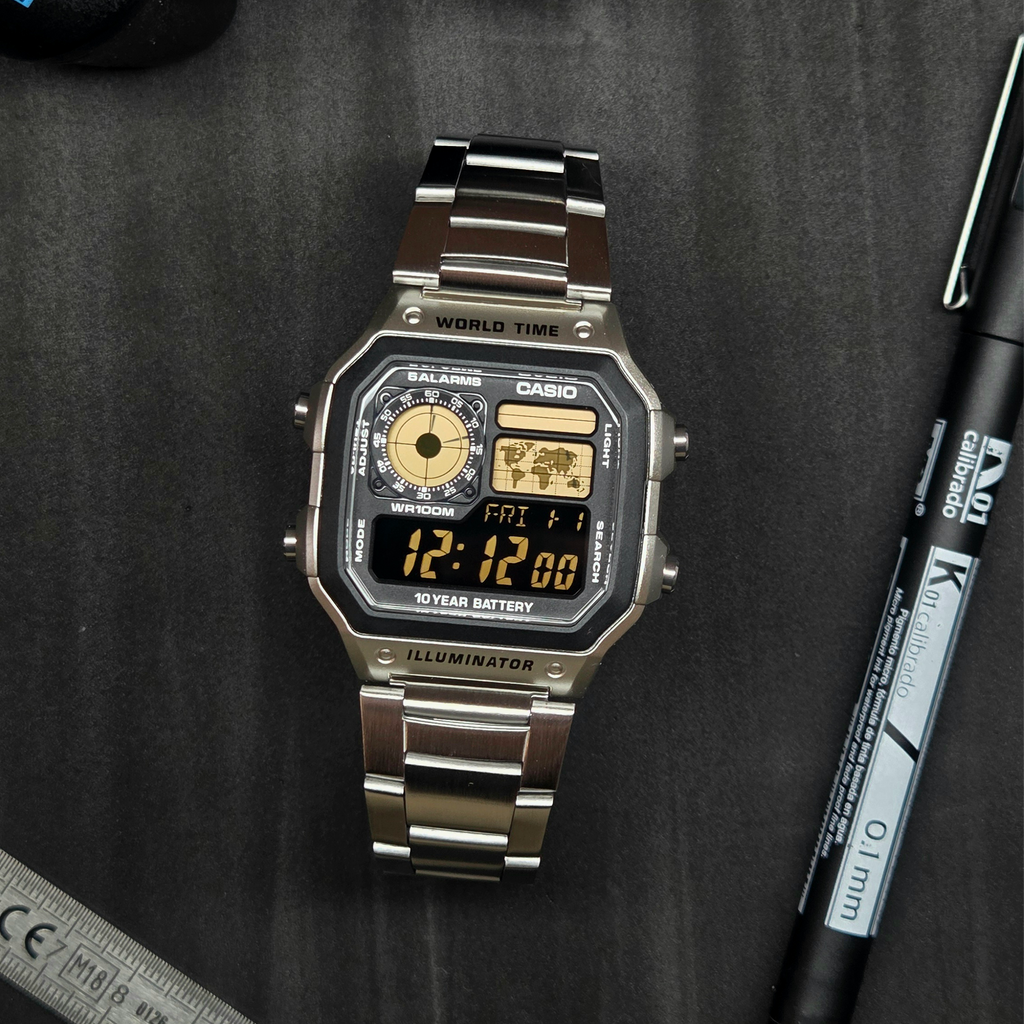"Woodsman" Casio AE-1200WH