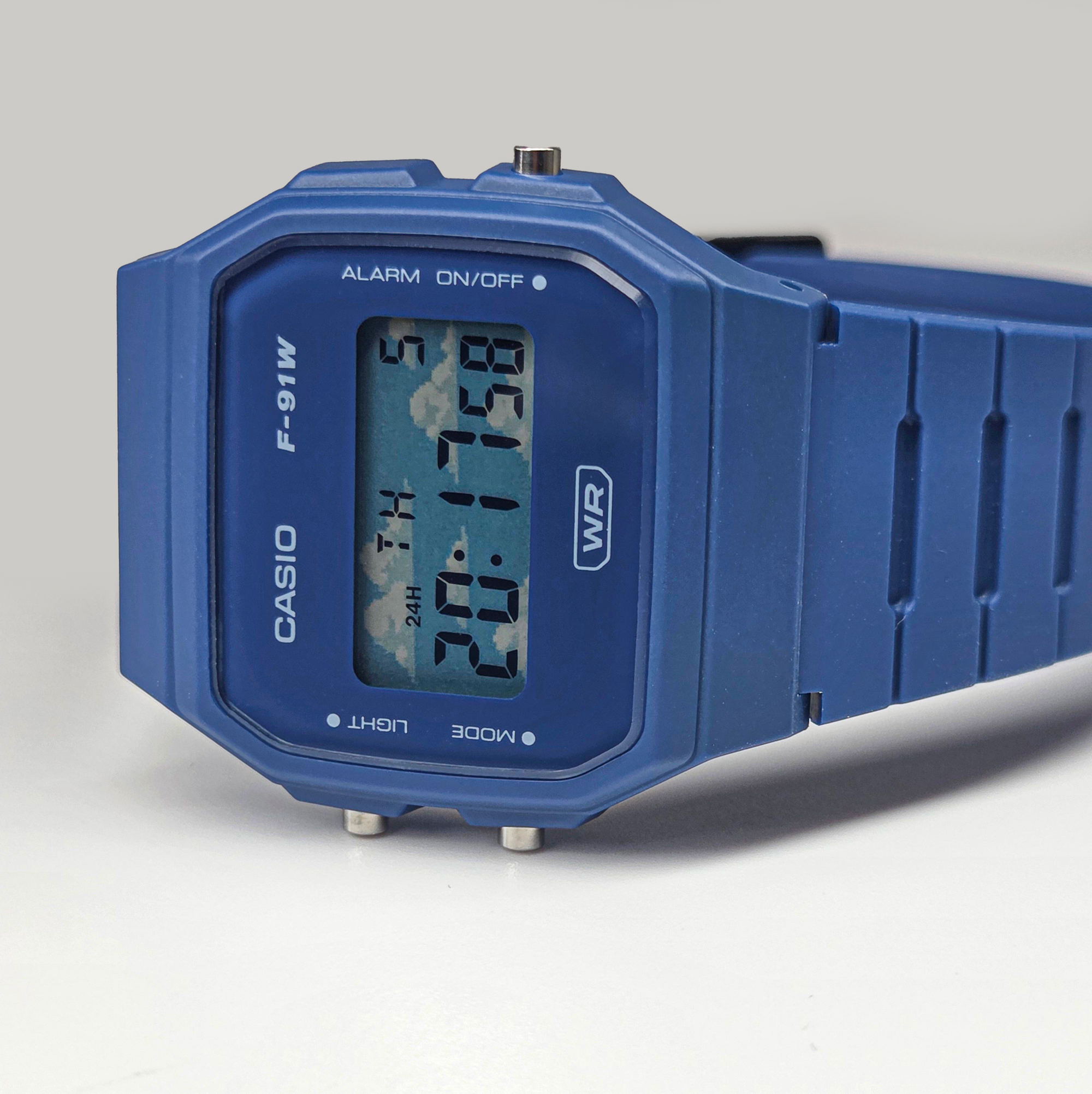 "Cloudy" Casio F-91WB-2A1