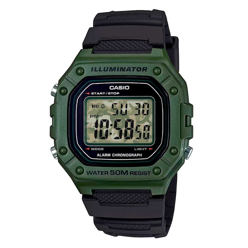 "Camo" Casio W-218H-1AV