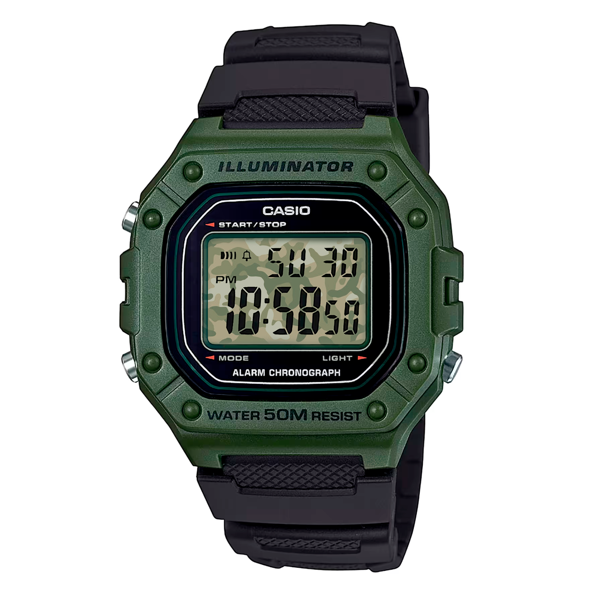 "Camo" Casio W-218H-1AV