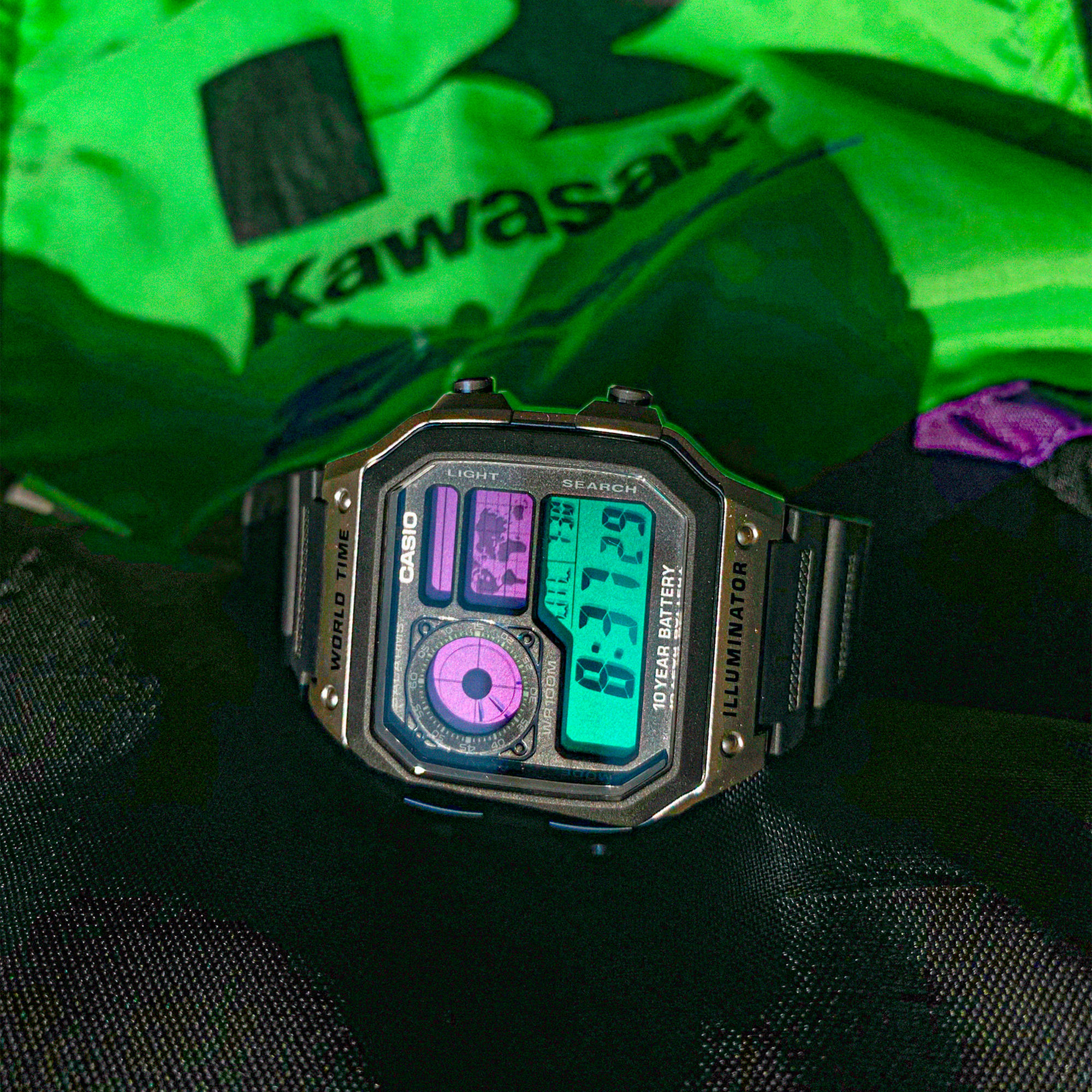 "Kawasaki" Casio AE-1200WH